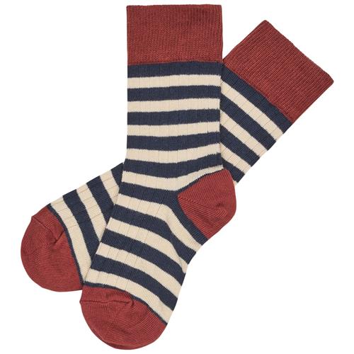 FUB Classic Stripe Sokker Chili/dark Navy 19-21 EU    19-21 EU  Unisex
