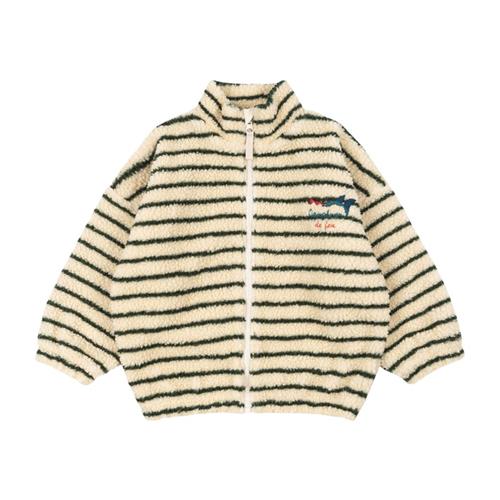 Konges Sløjd RHW X KS Grs Fleece-jakke Erba Stripe | Beige | 3 years