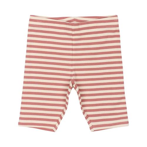 The New GOTS Moore Ribbede Shorts Old Rose Striped | Lyserød | 7-8 years