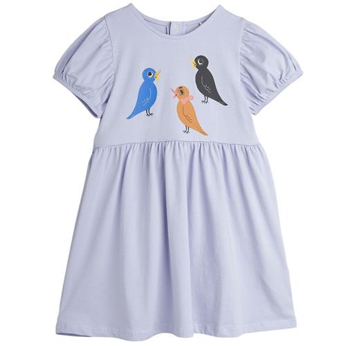 Mini Rodini GOTS Birds Sp Kortærmet Kjole Purple | Lilla | 128/134 cm