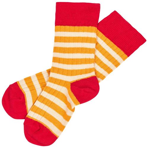FUB Classic Stripe Sokker Ruby Red/sunflower | Rød | 33-36 EU
