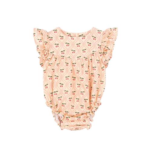 Konges Sløjd GOTS Coco Romper Cherry Pink Motif | Lyserød | 18 months