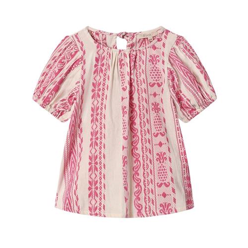 Fliink Addie Bluse Cloud Dancer Pink Stripe | Lyserød | 7 years