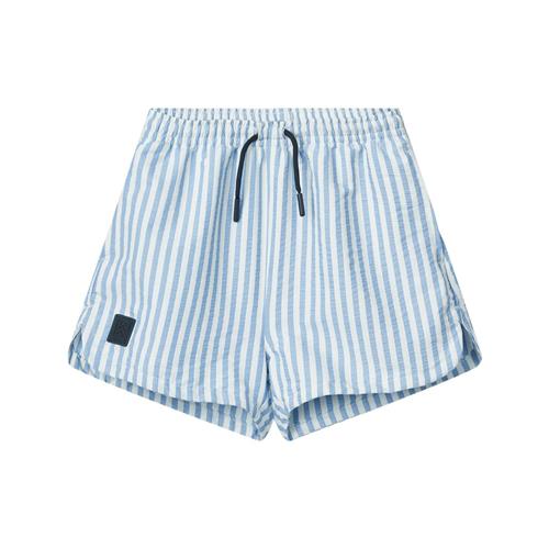 Liewood Aiden Board Shorts Stripe Riverside Creme De La Creme | Blå | 128 cm