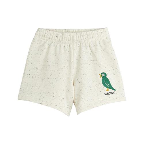 Mini Rodini GOTS Bird Emb Sweatshorts Offwhite | Hvid | 140/146 cm