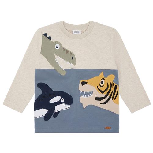 Hust&Claire Anton Langærmet T-shirt Wheat Melange | Beige | 116 cm