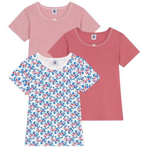 Petit Bateau 3-pak Bomulds-T-shirts Rosewood Marshmallow | Hvid | 4 years