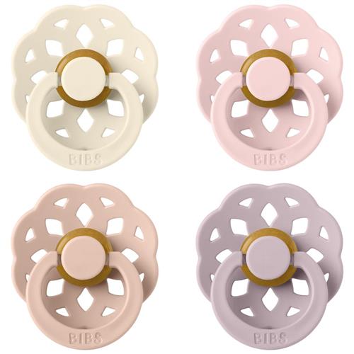 BIBS 4-Pack BIBS Boheme Latex-sut Størrelse 1 Ivory/blush/blossom/dusky Lilac | Lilla | 0+ months