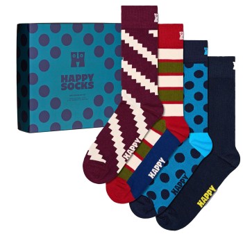 Happy socks Strømper 4P New Vintage Socks Gift Set Flerfarvet-2 bomuld Str 36/40