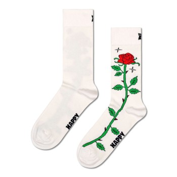Happy socks Strømper Rose Sock Hvid Mønster Str 41/46