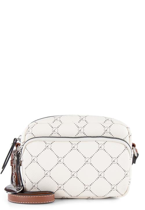 Tamaris Skuldertaske 'Anastasia'  ecru / brun / grå / offwhite