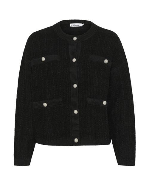 Se KAREN BY SIMONSEN Cardigan  sort / sølv ved About You
