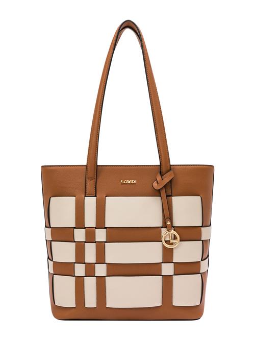 L.CREDI Shopper 'Orgesa'  lysebeige / cognac