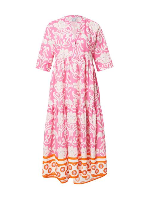 Emily Van Den Bergh Kjole  lyseblå / orange / lyserød / offwhite