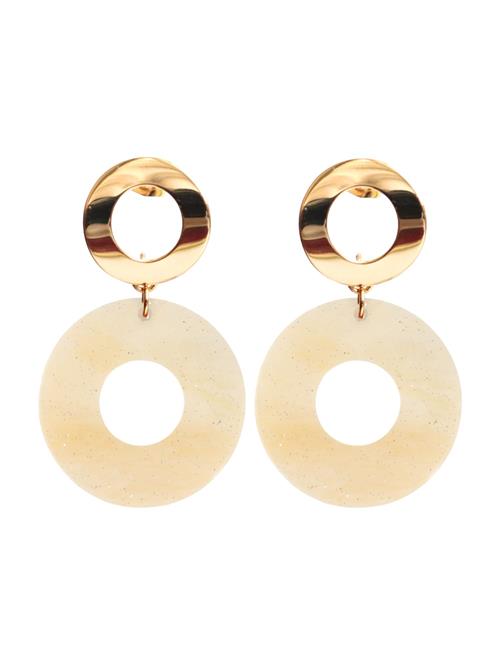 Fräulein Wunder Øreringe 'Adua'  beige / guld