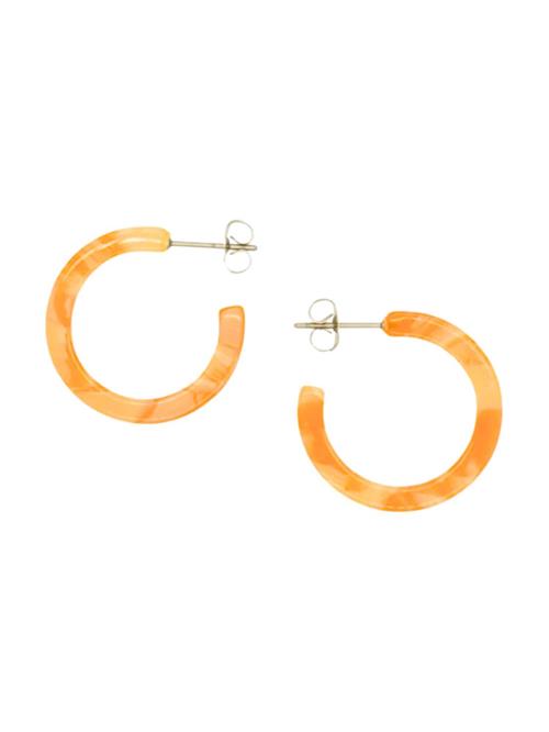 Fräulein Wunder Øreringe 'Anni'  orange / lyseorange / sølv
