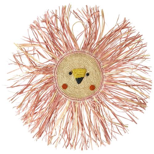 RICE A/S Large Raffia Animal Vægdekoration Pink One Size    One Size  Unisex