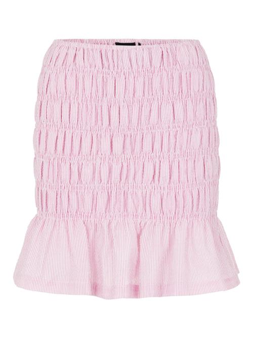 PIECES Nederdel 'Sunshine'  pink-meleret / hvid