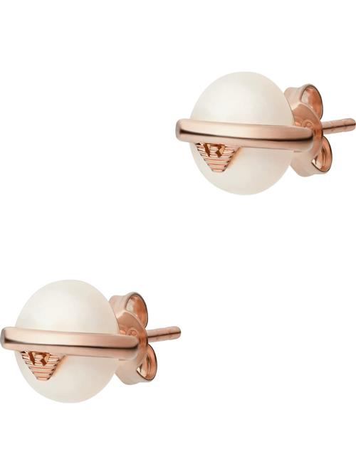 Emporio Armani Øreringe  rosa guld / perlehvid