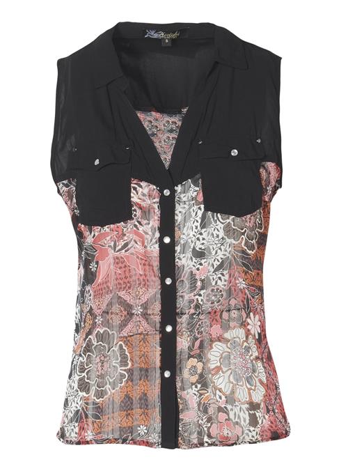 KOROSHI Bluse  rød / sort / hvid