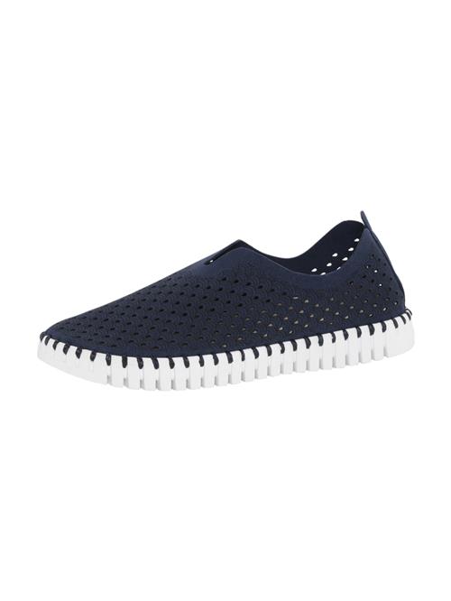ILSE JACOBSEN Slip On 'TULIP139'  mørkeblå / hvid