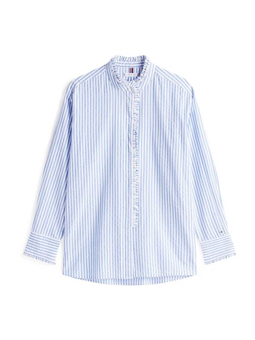 TOMMY HILFIGER Bluse  lyseblå / hvid