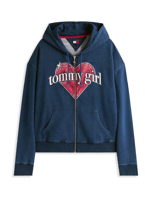 Tommy Jeans Sweatjakke  navy / magenta / hvid