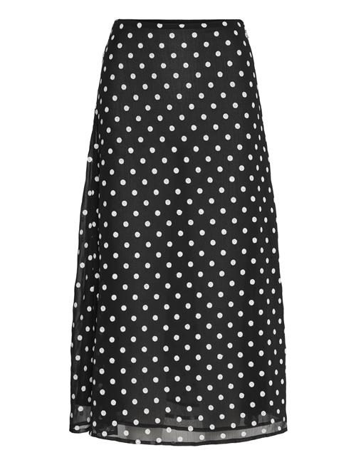 Chiffon Midi Skirt ROTATE Birger Christensen Black