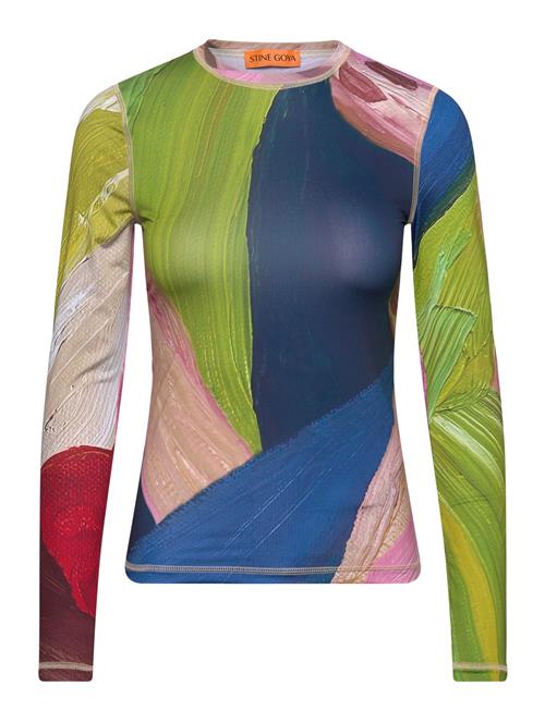 Elastic Long Sleeve Top, 2244 Stock STINE GOYA Patterned