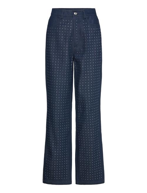 Kendra High Waisted Rhinest Jeans Malina Blue