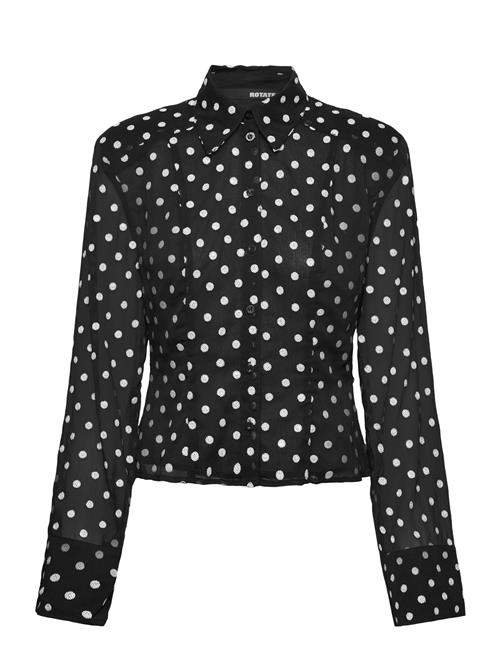 Chiffon Fitted Shirt ROTATE Birger Christensen Black