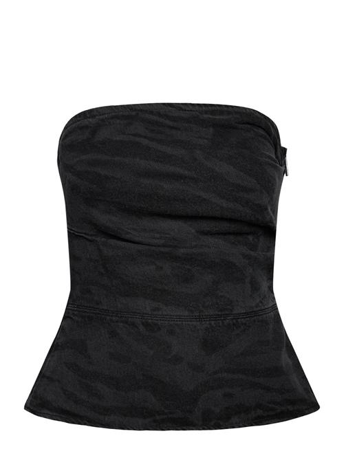 Zebra Denim Top ROTATE Birger Christensen Black