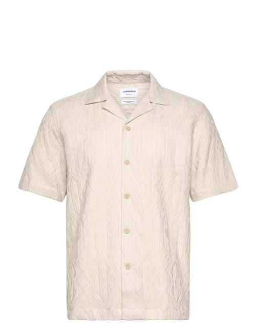 Textured Shirt S/S Lindbergh Cream