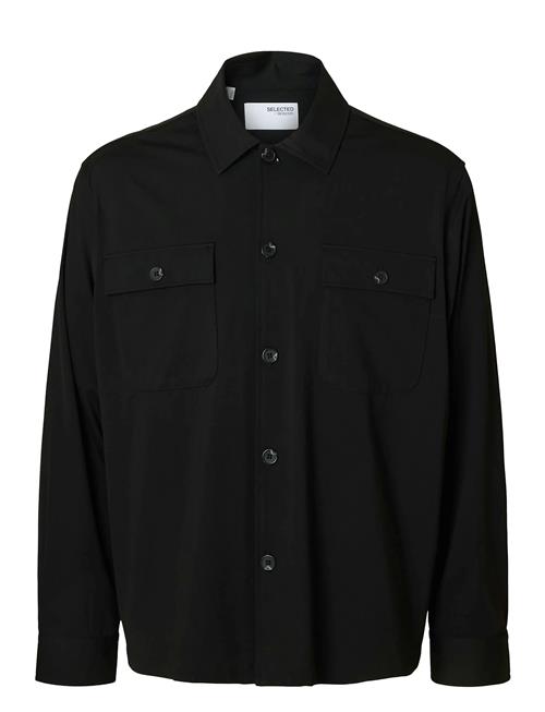 Slhreg Lorent Bi-Stretch Overshirt Noos Selected Homme Black