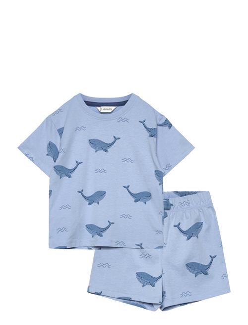 Pyjamas .-- Whale Mango Blue