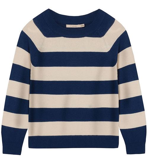 Fliink Bluse - Strik - Favo - Insignia Blue/Sandshell