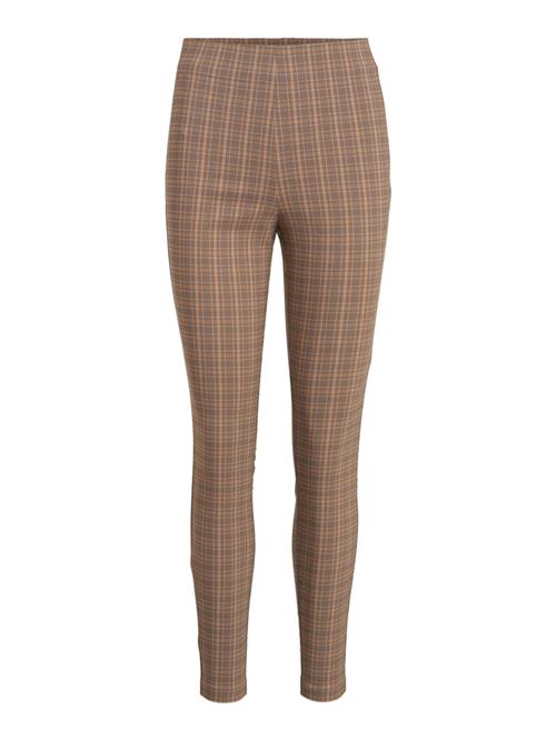 VILA Leggings 'VILaura Lou'  brun / lysebrun / hvid