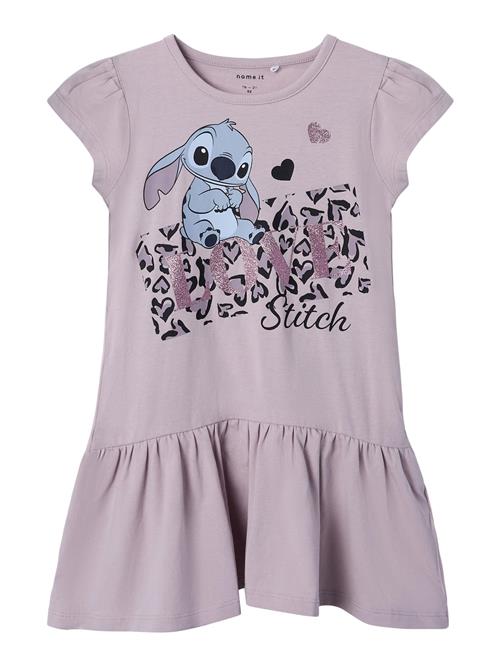Se NAME IT Kjole 'Stitch'  dueblå / lysviolet / lavendel / sort ved About You
