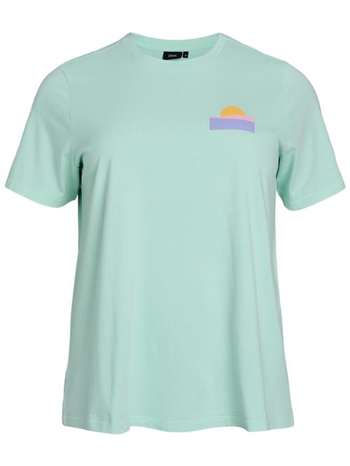 Zizzi Shirts 'Ewinna'  mint / lilla / orange