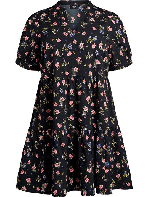Zizzi Kjole 'Tracy'  safir / oliven / gammelrosa / sort
