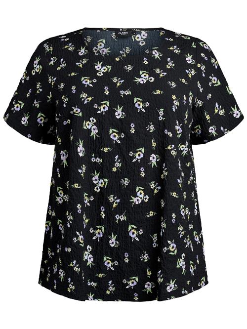 Flash by Zizzi Shirts 'Fltracy'  gul / lysegrøn / lyselilla / sort