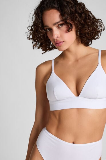 Hunkemöller Bralette i bomuld hvid