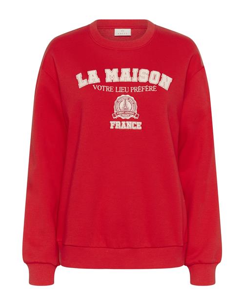 Kaffe Sweatshirt 'KABerta'  knaldrød / hvid