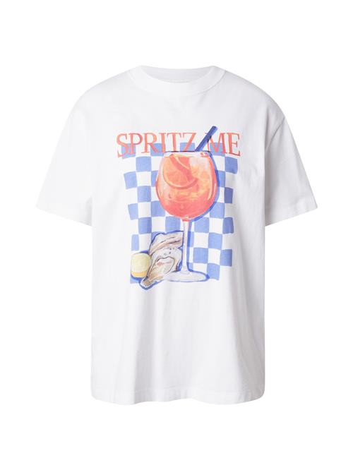 Abercrombie & Fitch Shirts 'SPRITZ ME'  azur / orange / laks / hvid