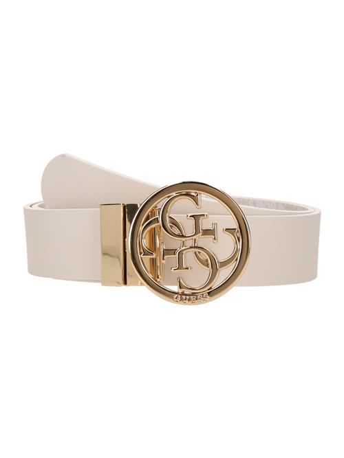 GUESS Bælte 'NOELLE ADJ & REV PANT BELT H35'  beige / hvid