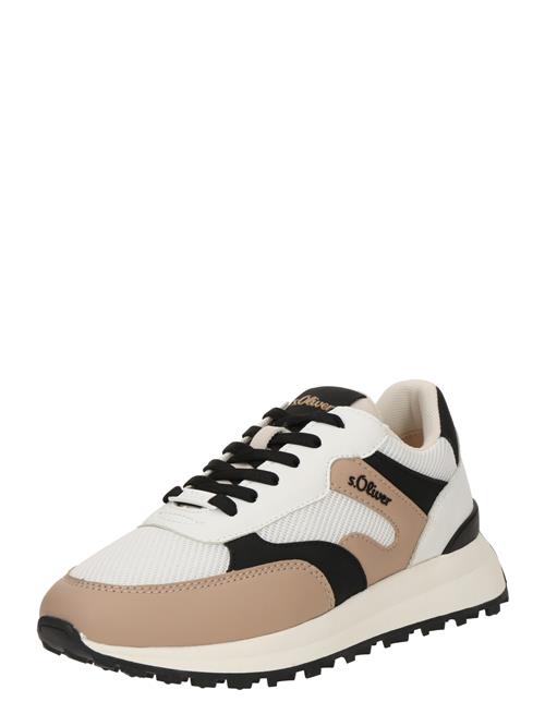 s.Oliver Sneaker low  lysebrun / sort / hvid