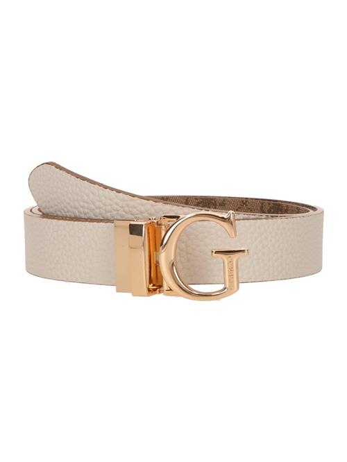 GUESS Bælte  brun / guld / offwhite
