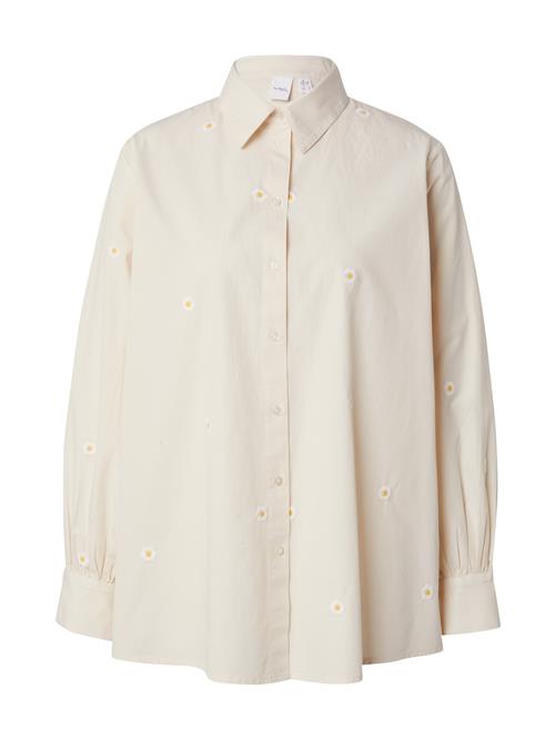 YAS Bluse 'YASDASINA'  creme / orange / hvid