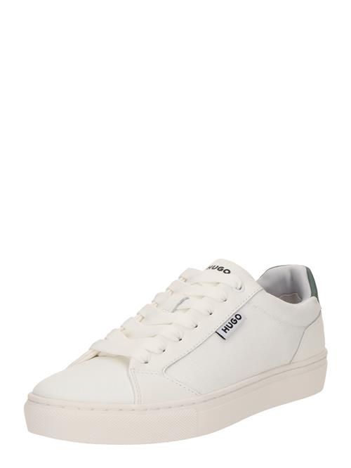 HUGO Sneaker low  mørkegrøn / hvid