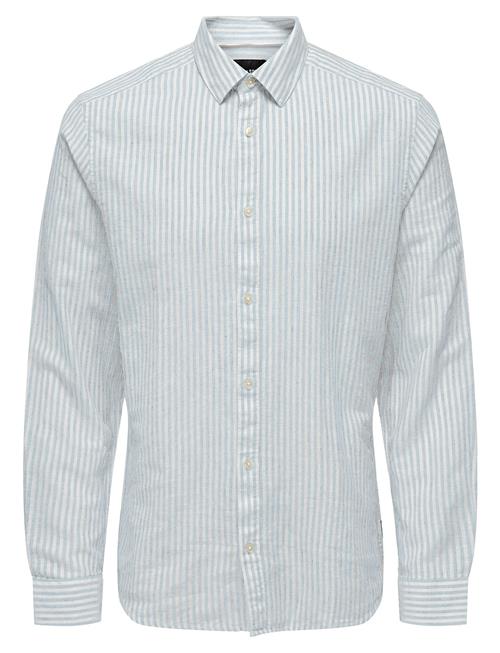 Onscaiden Life Ls Stripe Linen 660 Noos ONLY & SONS Blue